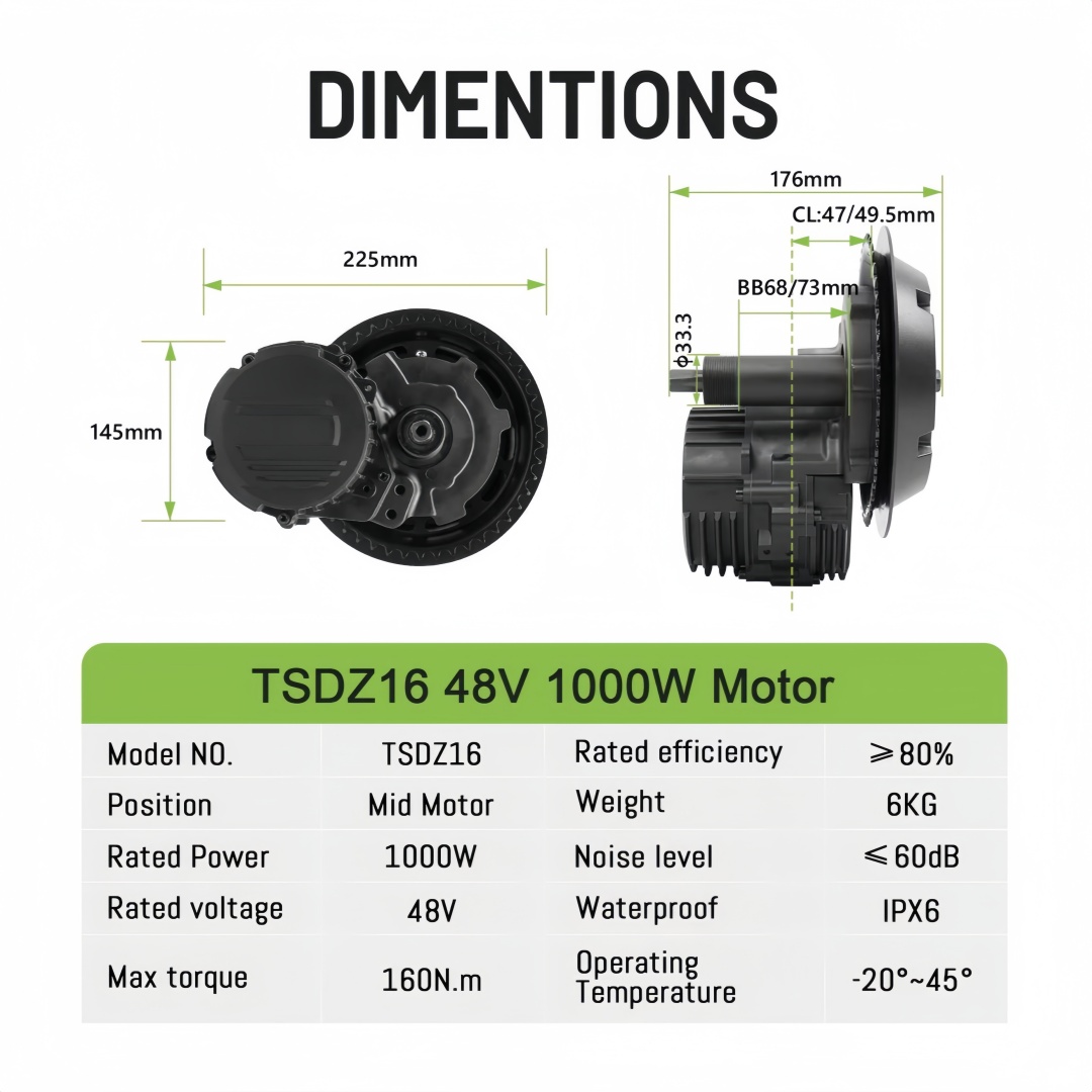 TONGSHENG TSDZ16 48V 1000W Ele - Mid Drive Conversion Kit 1000W review and price