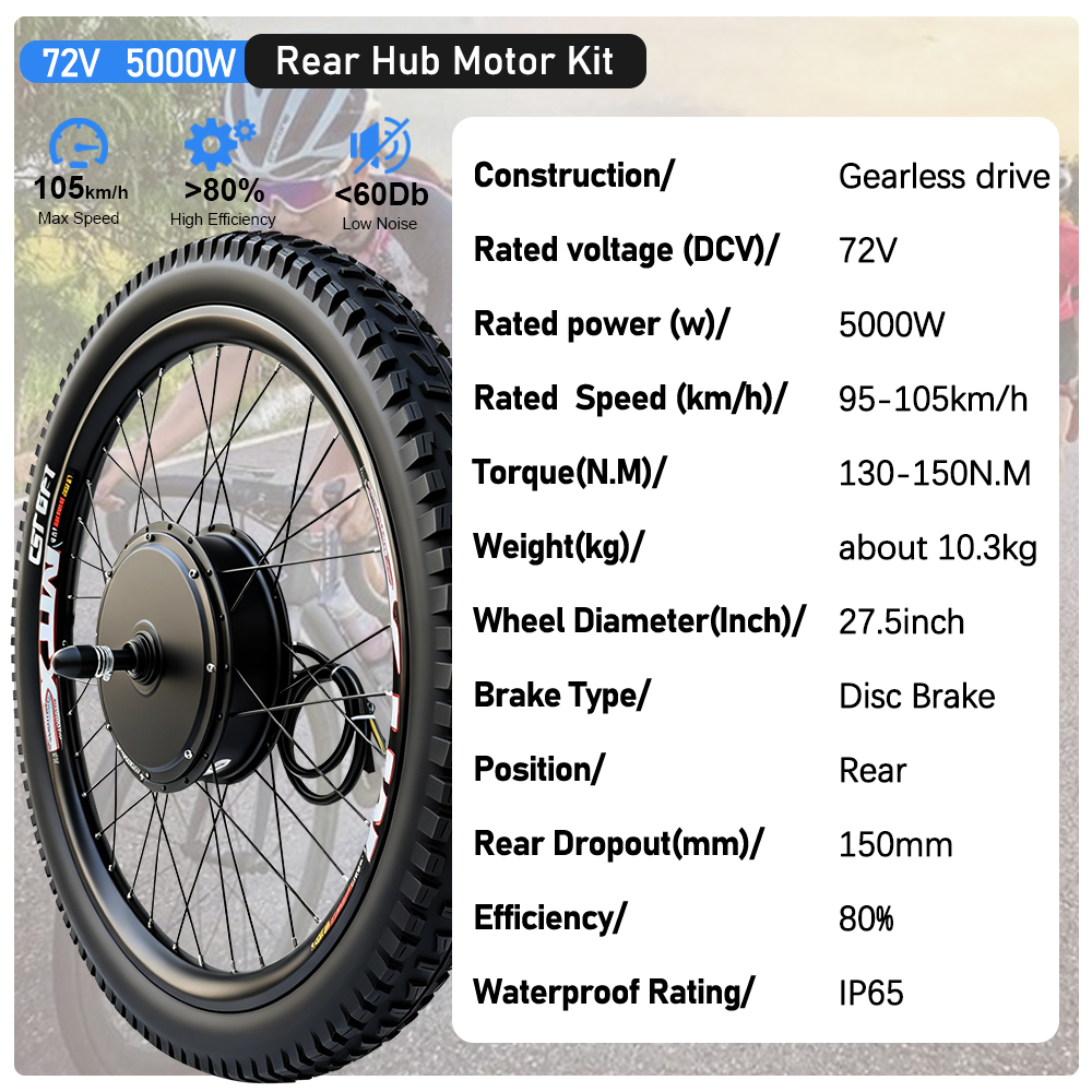 MTX Electric Bike Conversion K - 5000W Hub Motor Kit 72V review and price