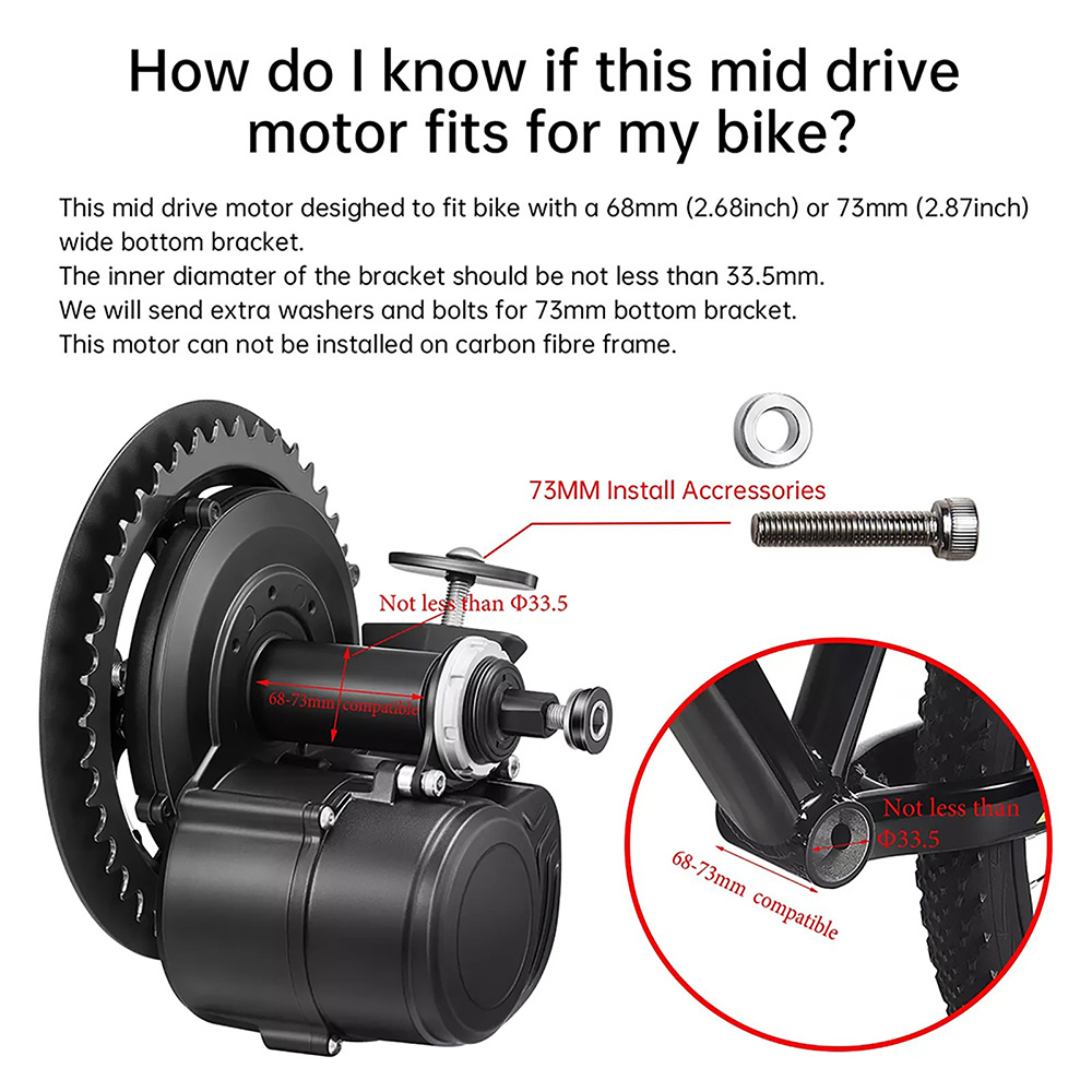 TongSheng TSDZ2B 36V 250W 350W - Torque Sensor Mid Drive Motor Kit review and price