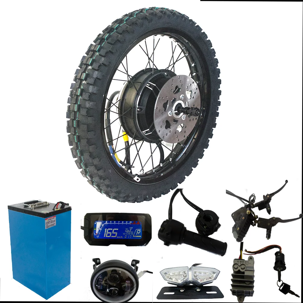 New Electric Conversion Kit 72 - 12000W Electric Motorcycle Hub Motor review and price