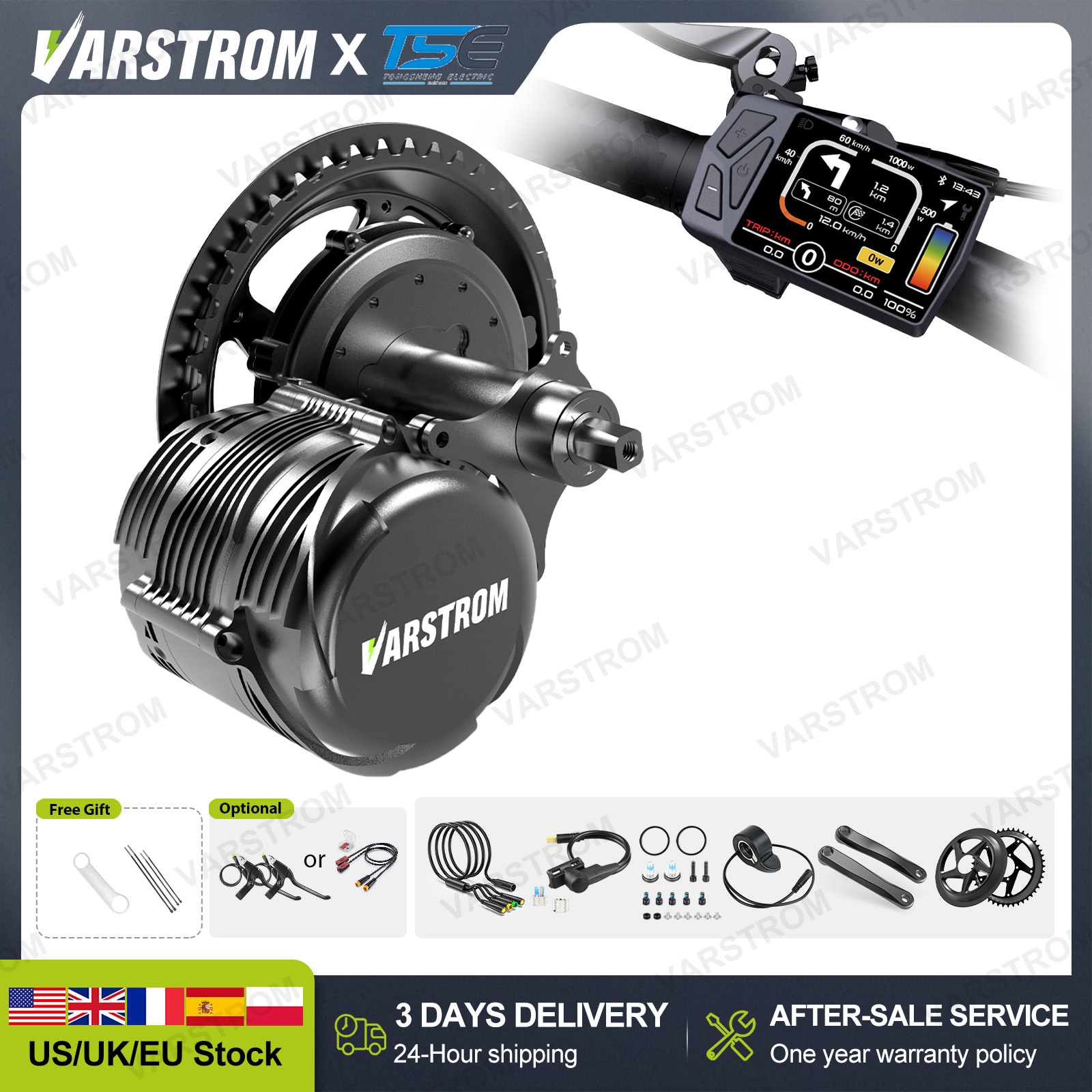 [USA Stock ] Tongsheng 750W TS - Torque Sensor Mid Drive Motor Kit review and price
