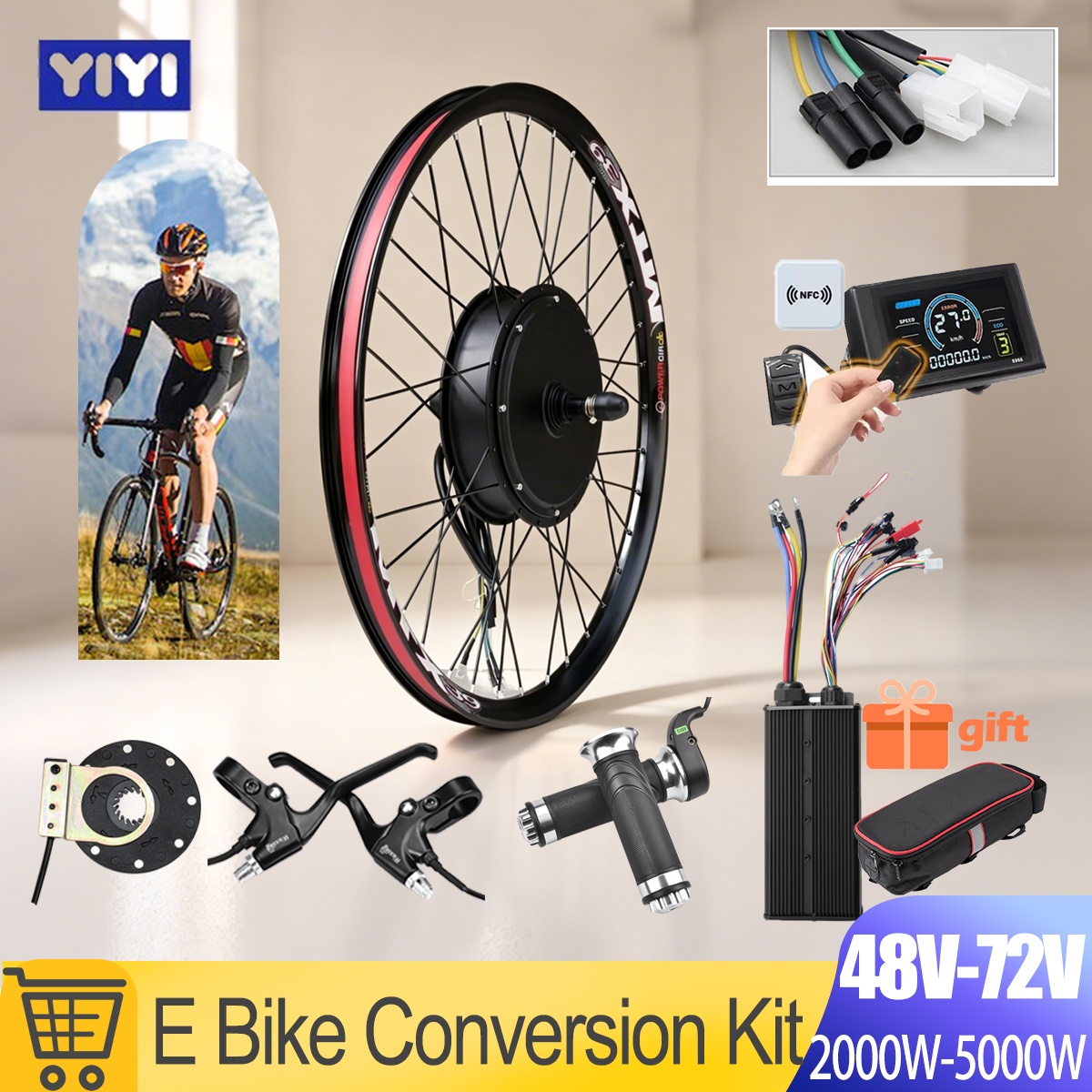 5000W E-Bike Conversion Kit 72 - Gearless Hub Motor Conversion Kit 2000W With Display review and price