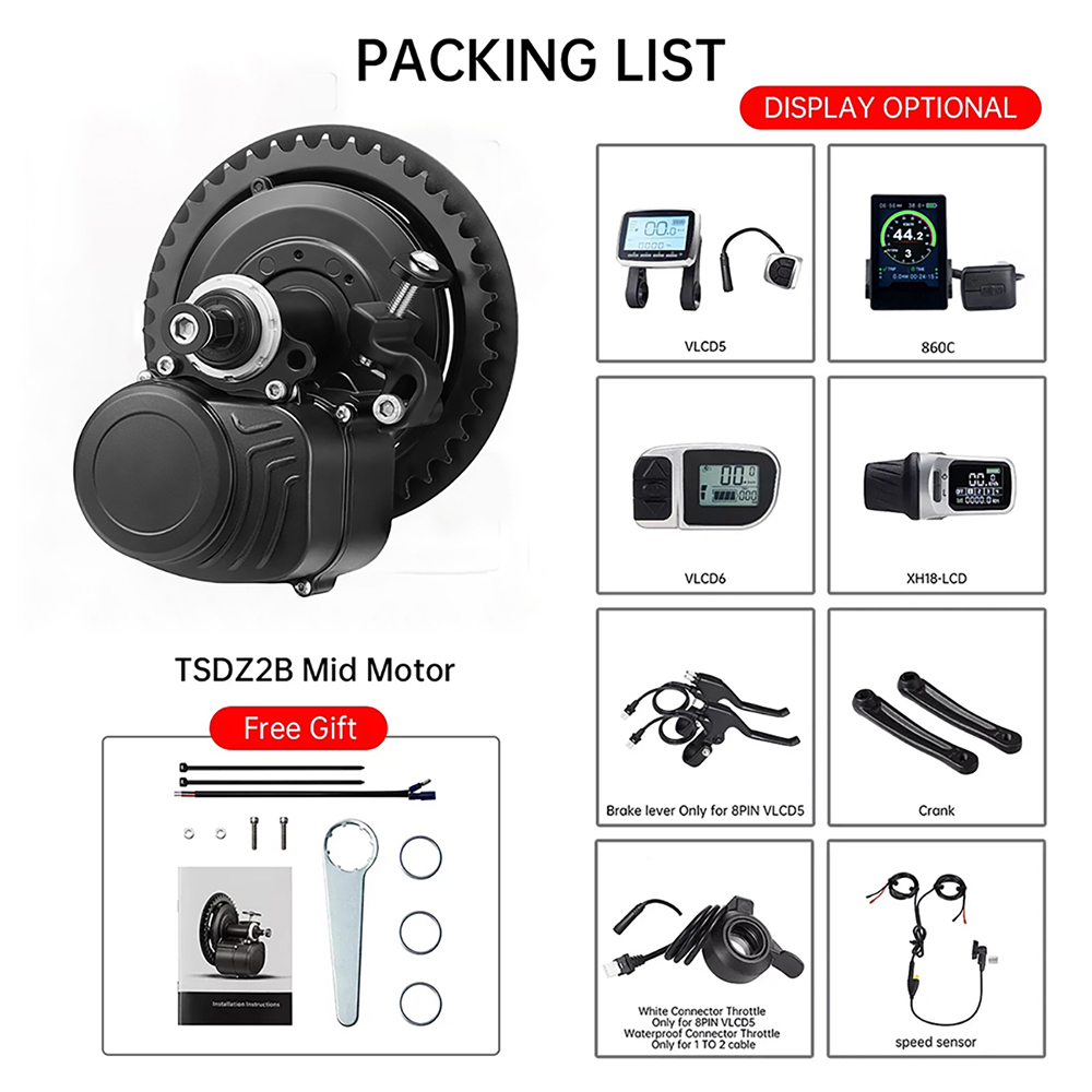 Tongsheng TSDZ2B BB 120mm 100m - Torque Sensor Mid Drive Motor Kit review and price